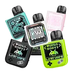 Lost Vape Ursa Baby 2 900 Tech White Fancy Maze (Білий, з картриджем) Багаторазовий POD